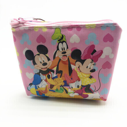 192pcs Coin Purse Clutch Bag Kids Mickey Keychain Storage Bag