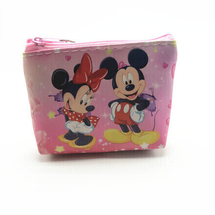 192pcs Coin Purse Clutch Bag Kids Mickey Keychain Storage Bag