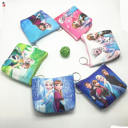 192pcs Coin Purse Clutch Bag Kids Mickey Keychain Storage Bag