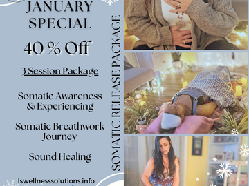 Wellness Session Packages: Stress Release 3-Session Bundle with Lorianna Steele
