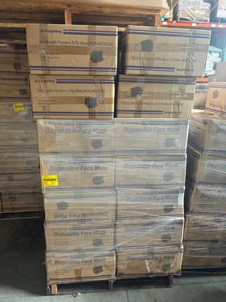 1,500+ 2,000 ct boxes of 3 Ply Disposable Face Masks