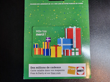 Vente: Cartes cadeaux Fnac - Darty (450€)