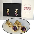 Bulk Lots: 40 prs-Designer Bijoux Cascio Clip Earrings in Gift Box-$2.50 pr