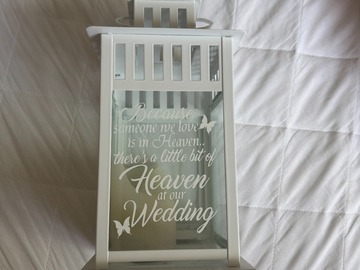Selling: Metal lantern honouring people who have passed