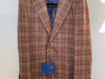 Selling with online payment: [EU] NWT Suitsupply Jort brown checked jacket, size 38R