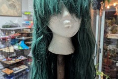 Selling with online payment: Long Dark Green Wig