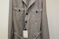 Selling with online payment: [EU] NWT Suitsupply taupe houndstooth safari jacket, size 48R