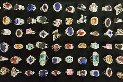 Bulk Lots: 72 Ladies Cocktail rings--Multi Cluster Rhinestone-$2.99 ea