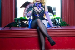 Selling with online payment: Fischl swimsuit Succubus Cosplay 