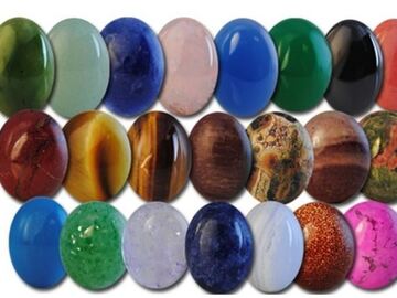 Bulk Lots: 200--Genuine Semi Precious Cabachons--14x10mm Ovals