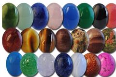 Bulk Lots: 200--Genuine Semi Precious Cabachons--14x10mm Ovals