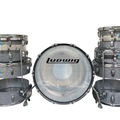 Selling with online payment: Ludwig Tri-band Silver Sparkle acrylic drum set.