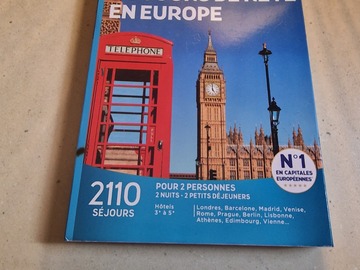 Vente: Coffret Wonderbox "3 jours de rêve en Europe" (199,90€)