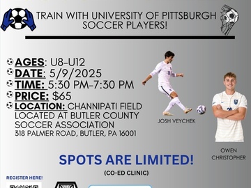 Clinics: Butler County Soccer Association Pitt Men's Soccer Clinic