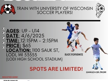 Clinics: Lodi SC University of Wisconsin Men's Soccer Clinic