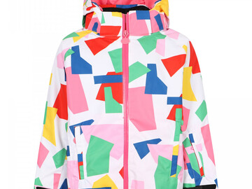 Winter sports: Stella McCartney Color Blocks Logo Ski Jacket in White