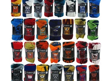Bulk Lots: 24x Authentic Sports Teams Blankets Mixed
