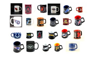 Bulk Lots: 75x Authentic Sports Teams Mugs Mixed