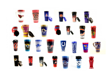 Bulk Lots: 50x Authentic Sports Teams Tumblers Mixed