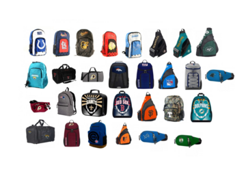 Bulk Lots: 24x Authentic Sports Teams Bags
