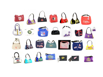 Bulk Lots: 24x Authentic Sports Teams Ladies Bags