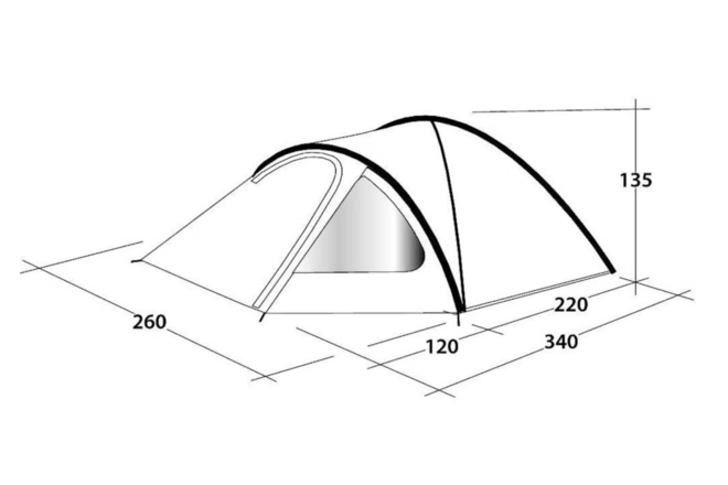 Outwell Cloud 4 hengen tilava teltta