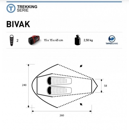 Trimm bivak 2 henkilön teltta
