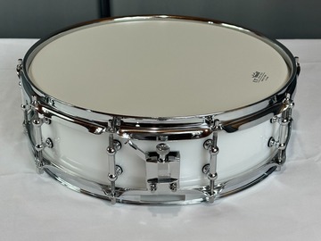 Selling with online payment: Arctic White Acrylic Piccolo Drum ASD-14x4-W