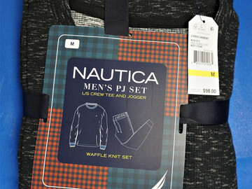 Bulk Lots: 23x UNITS/ SETS=46pc Mens Nautica Waffle PJs M & L 
