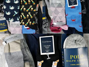 Bulk Lots: 43x UNITS/pairs Mens HotSox RALPH Perry Ellis CLUB ROOM Socks