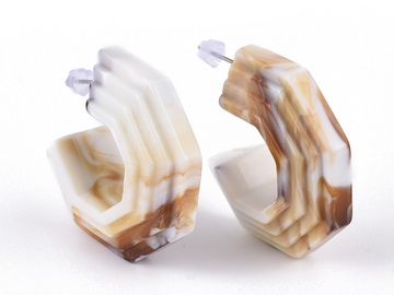 Bulk Lots: Acrylic Stud Earrings, Half Hoop Earrings