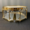 Selling with online payment: Clear Acrylic Snare Drum with Brass Hardware FR-14x6-GH