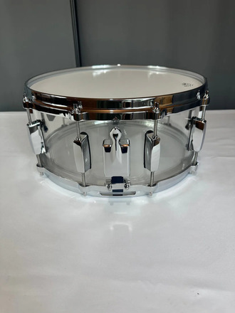 Clear Seamless Acrylic 14 x6 Snare Drum CA14 6SD DrumSellers