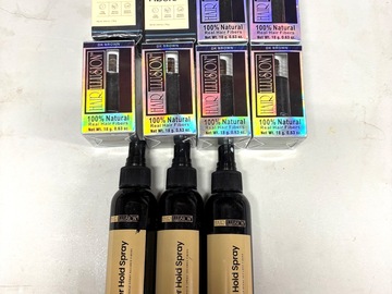 Bulk Lots: Lot of Hair Illusion Real Hair Fibers & Hold Spray