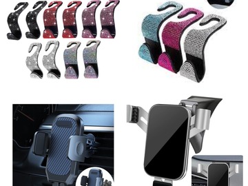 Bulk Lots: Car Phone Holders and Headrest Hangers for Car Decoration