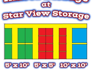 Monthly Rentals (Owner approval required): Berthoud CO, Star View Storage Indoor 5'x10'