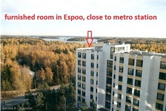 Annetaan vuokralle: furnished room in Espoo, bills covered, available 1.7 onward