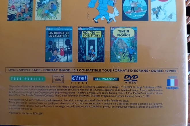 DVD TINTIN "Le lotus bleu" - NEUF 