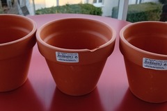 Vente: Lot de 3 pots de fleurs en céramique
