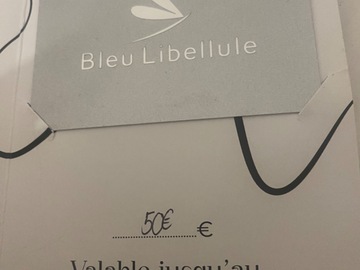 Vente: Carte cadeau Bleu Libellule (50€)