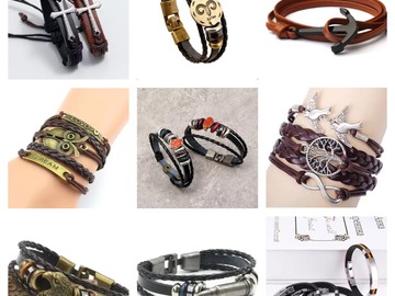 Bulk Lots: Men's and Women's Elegant & Stylish Leather Bracelets 