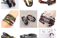 Bulk Lots: Men's and Women's Elegant & Stylish Leather Bracelets 