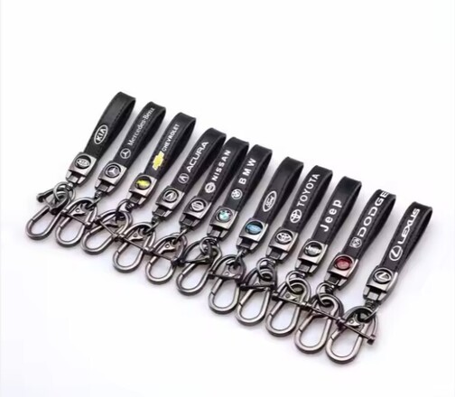 All-Purpose Leather, Metal, and Rubber Keychains