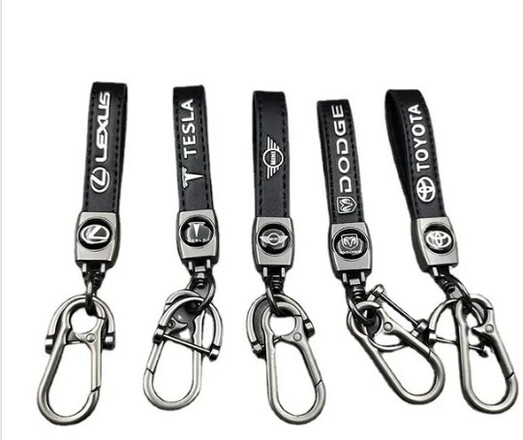 Premium Leather, Metal and Rubber Keychains