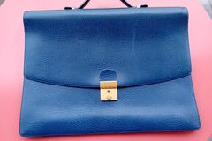 Vente: cartable en simili cuir bleu