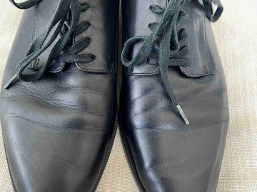 Selling: Black Lace Up Oxfords with Blue Sole