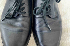 Selling: Black Lace Up Oxfords with Blue Sole