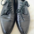Selling: Black Lace Up Oxfords with Blue Sole