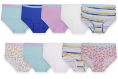 Bulk Lots: Fruit of the Loom Girls' Cotton Brief Underwear, 14+3 Bonus Pack 