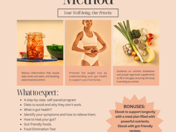 Wellness Session Packages: Gut Nourished Method with Nutritionist with Christina 